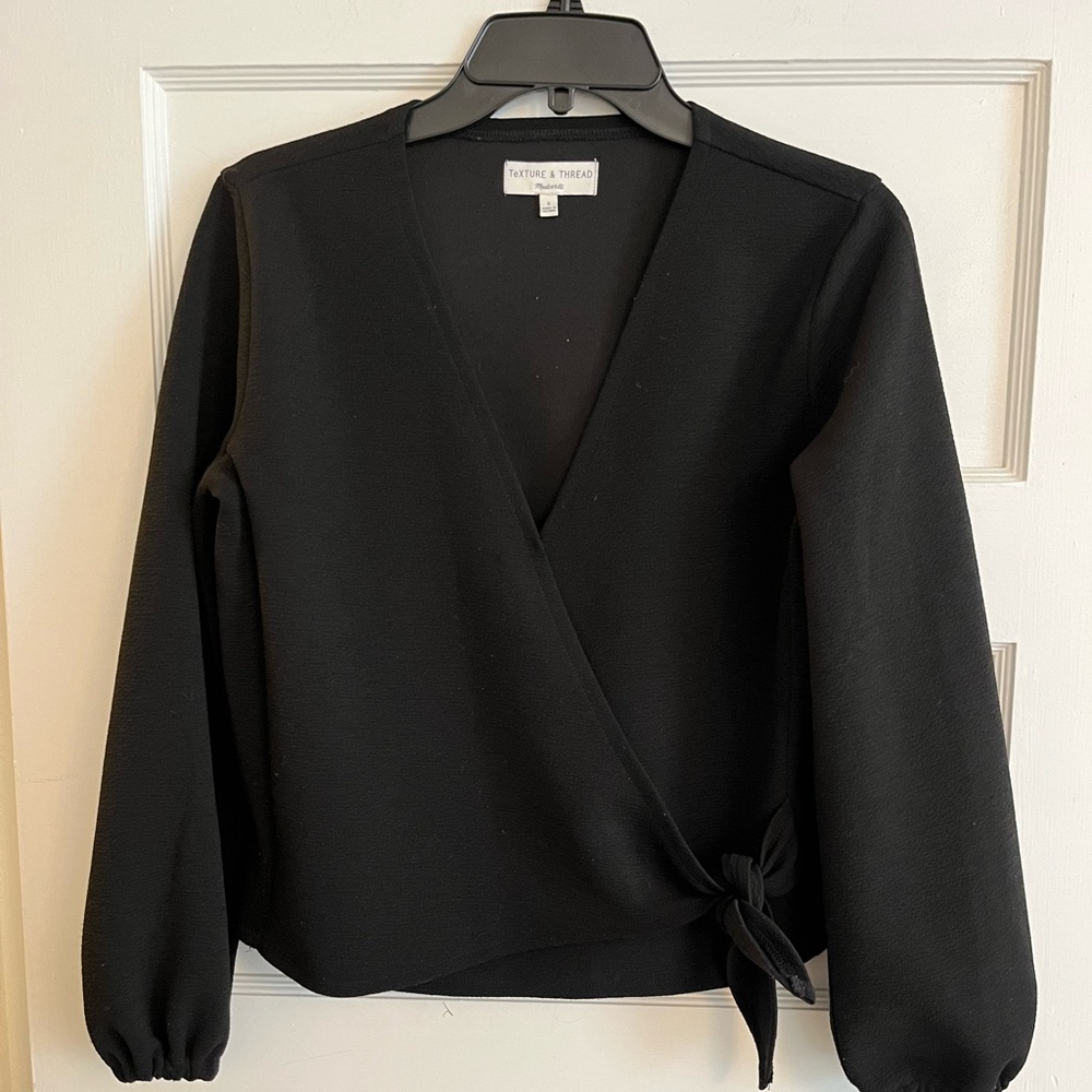 Madewell black blouse size small